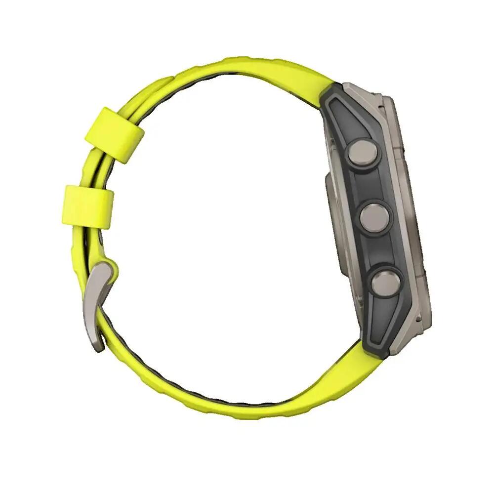 Montre connectée Garmin Fenix 8 Solar Titane Jaune/Graphite 2/3
