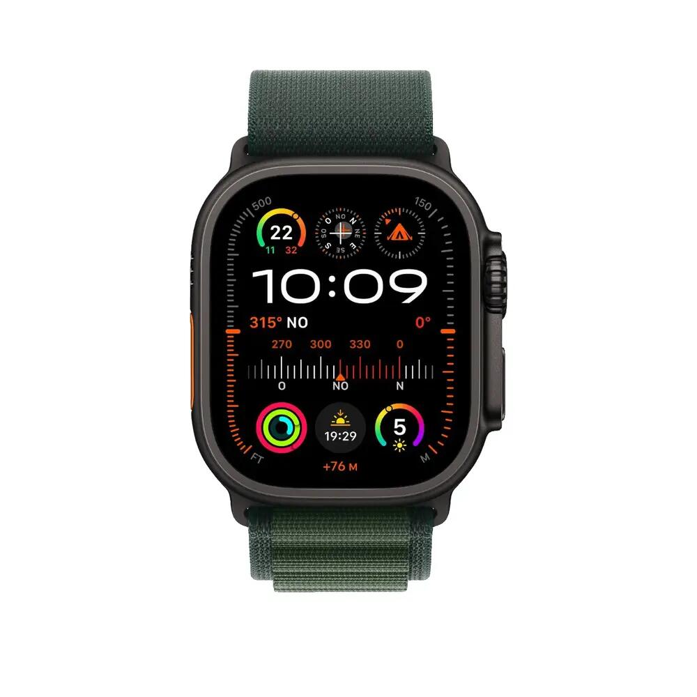 Montre connectée Apple Ultra 2 Titane noir/vert 2/3