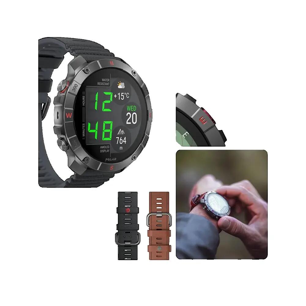Ceas sport inteligent GPS premium - Grit X2 Pro Titan - gri 4/10