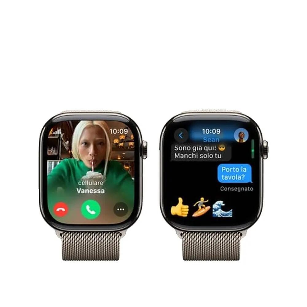 Reloj inteligente Apple Series 10 Titanium con correa milanesa 8/9