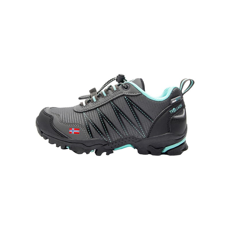 Chaussures de randonnée pour enfants Trolltunga Imperméable Anthracite / Menthe