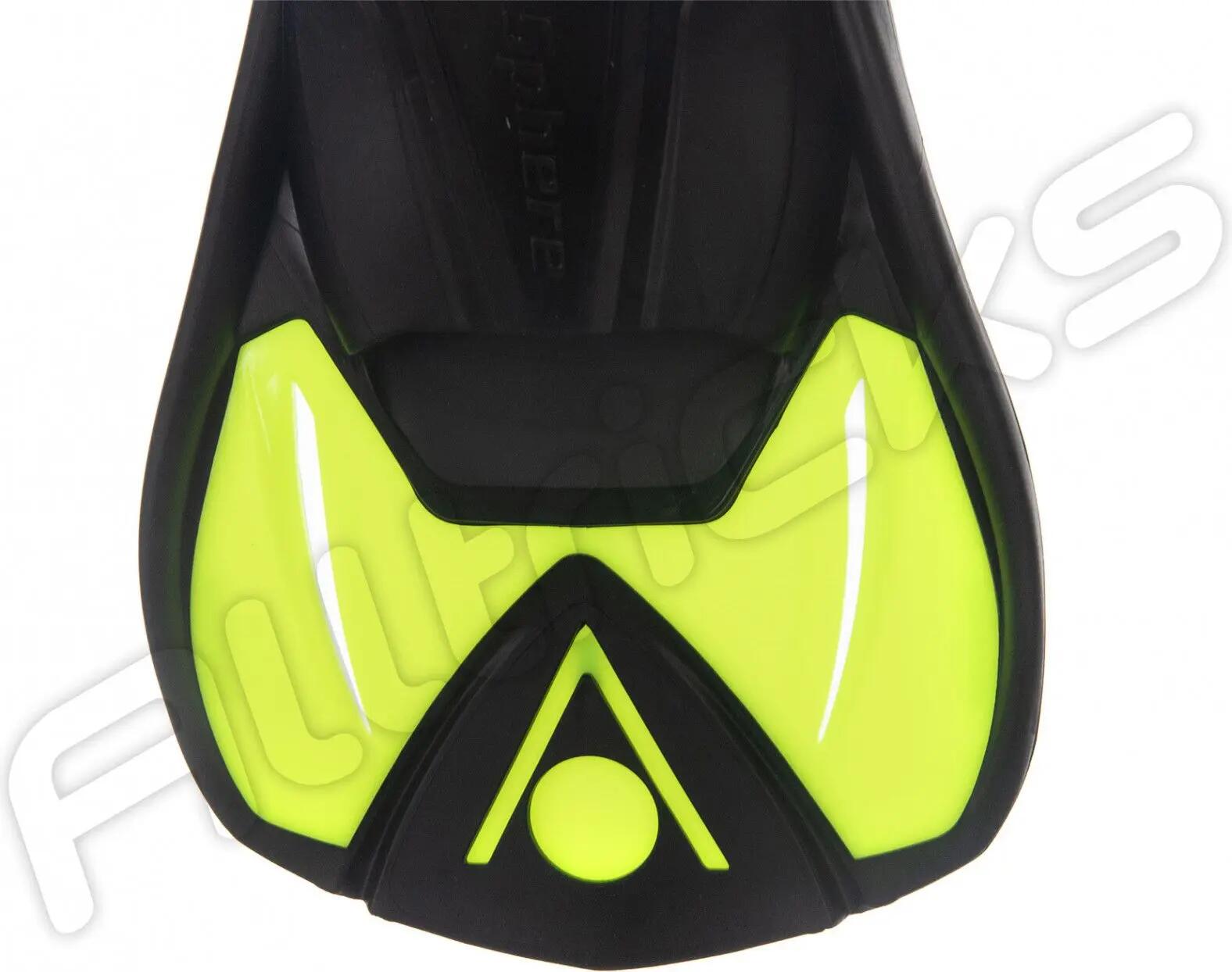 Aquasphere Microfin Flossenpaar Schwarz Gelb Kinder 2/5