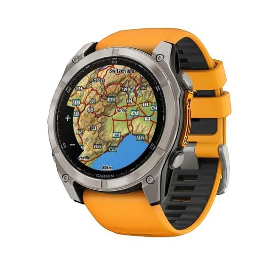 Montre connectée Garmin Fenix 8 AMOLED Titane Orange