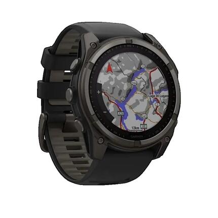 Zegarek hybrydowy Garmin Fenix 8 Solaire Titane Grise