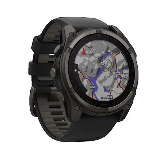 Zegarek hybrydowy Garmin Fenix 8 Solaire Titane Grise