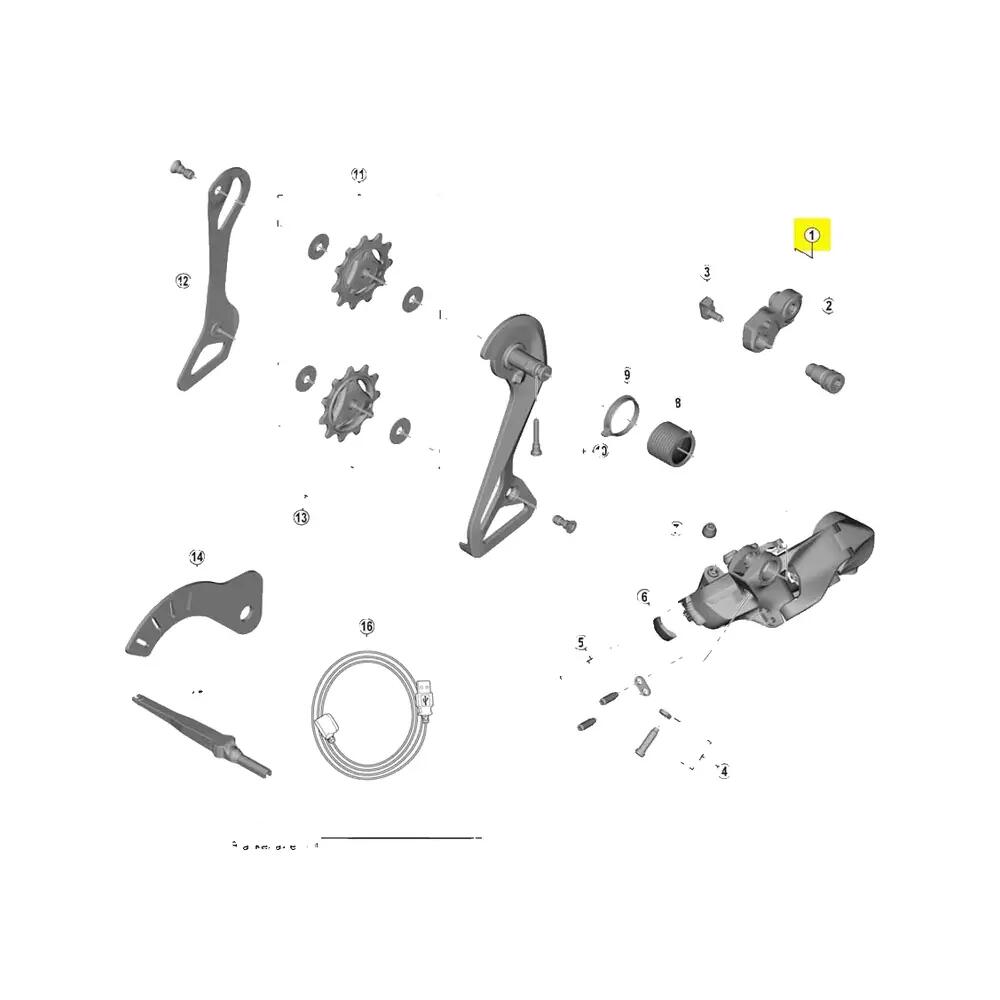Zespół sworznia nośnego dla normalnego typu Shimano RD-R9250 2/2