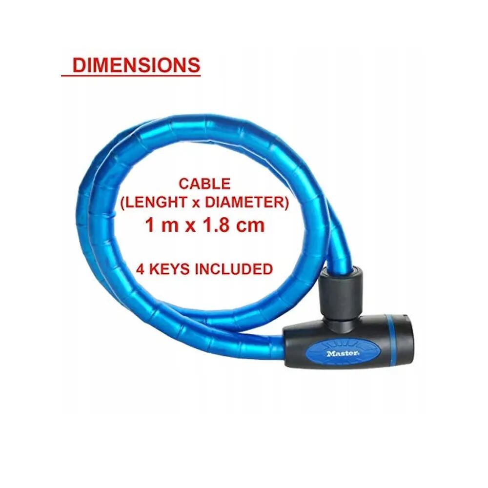 Fechadura de cabo para bicicletas e scooters com chave - fornecido com 4 chaves, 5/5