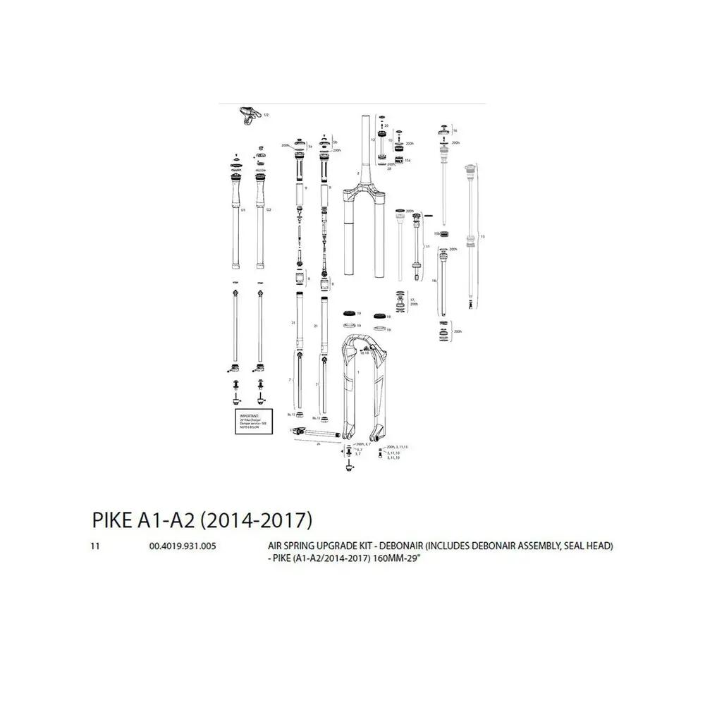Kit d'amélioration fourche ressort Rockshox DebonAir 2/2