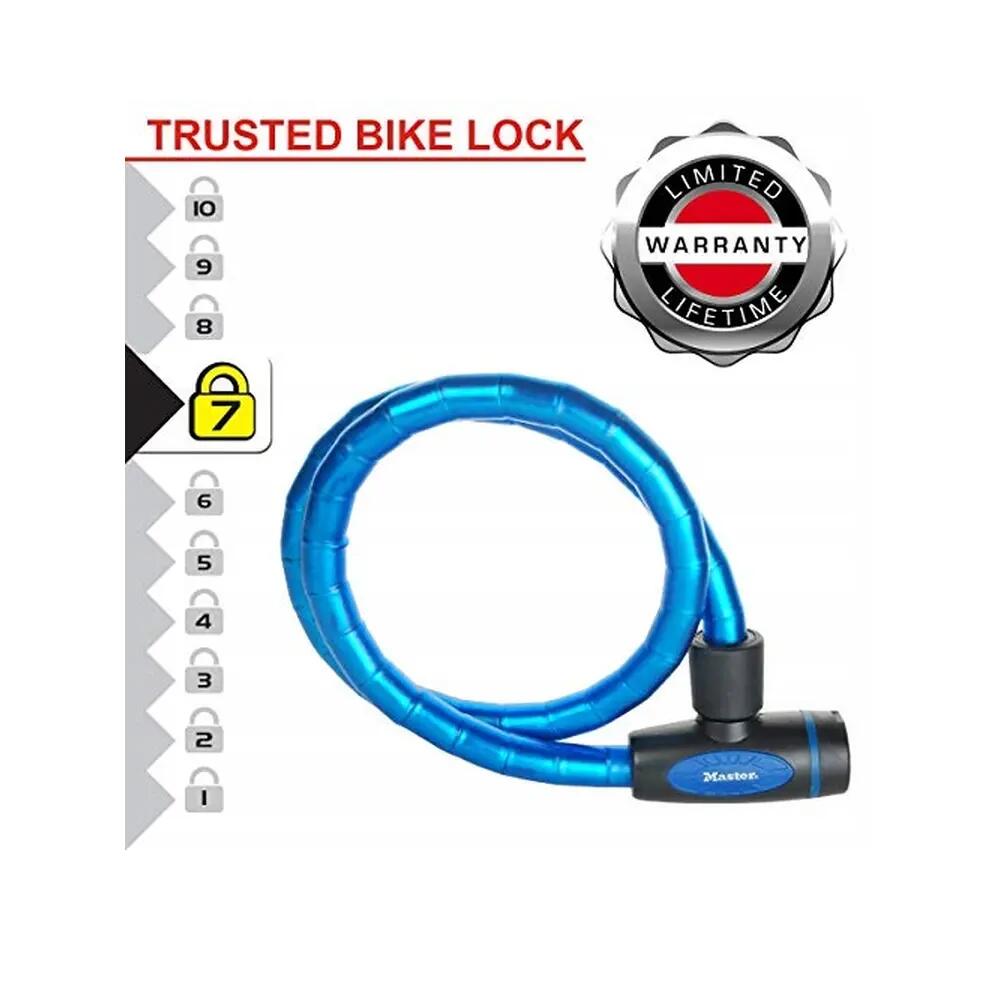 Fechadura de cabo para bicicletas e scooters com chave - fornecido com 4 chaves, 3/5