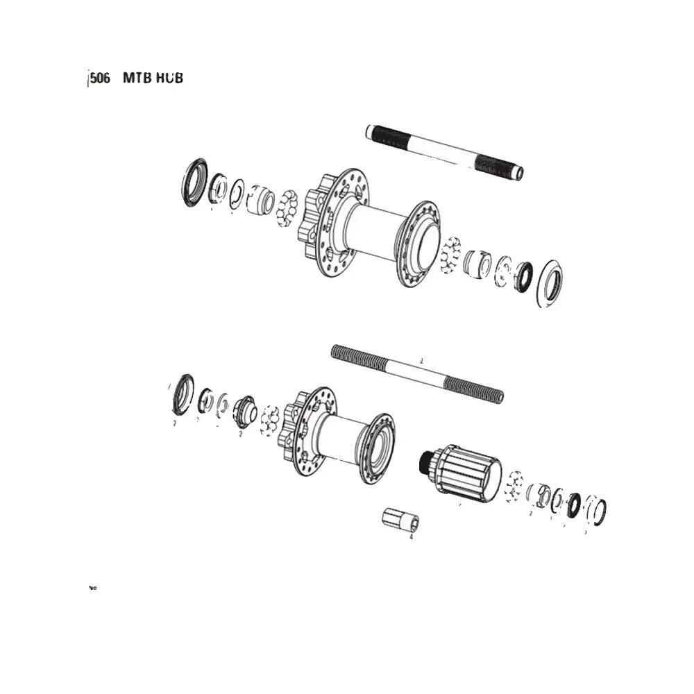 SRAM corps de roue libre pour moyeu 506 9 vitesses aluminium 2/2