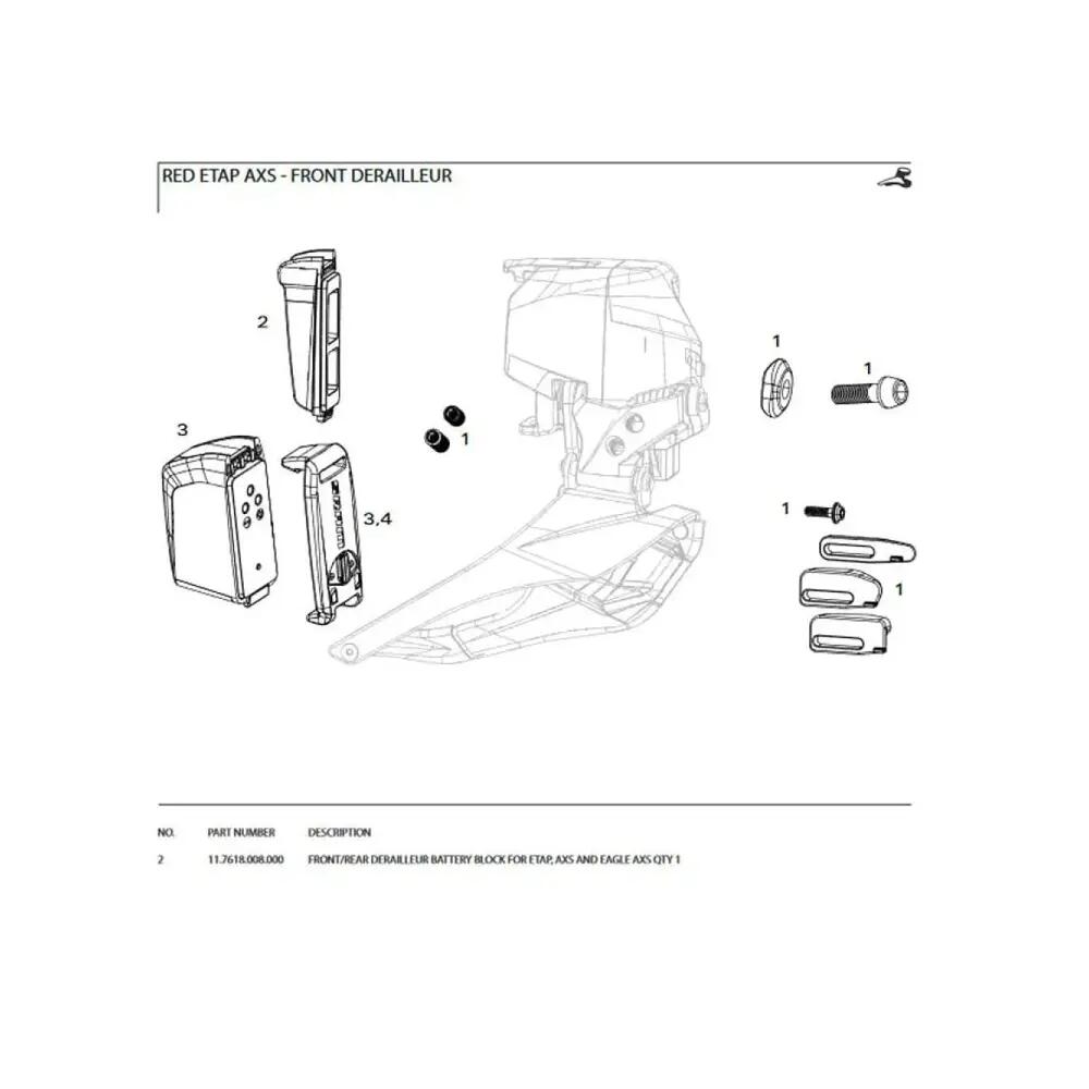 Couvercle de batterie SRAM pour dérailleur avant eTap AXS 3/3
