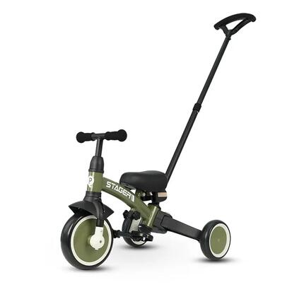 Qplay Stager Tricycle 3-en-1 - Pliable - Noir/Or