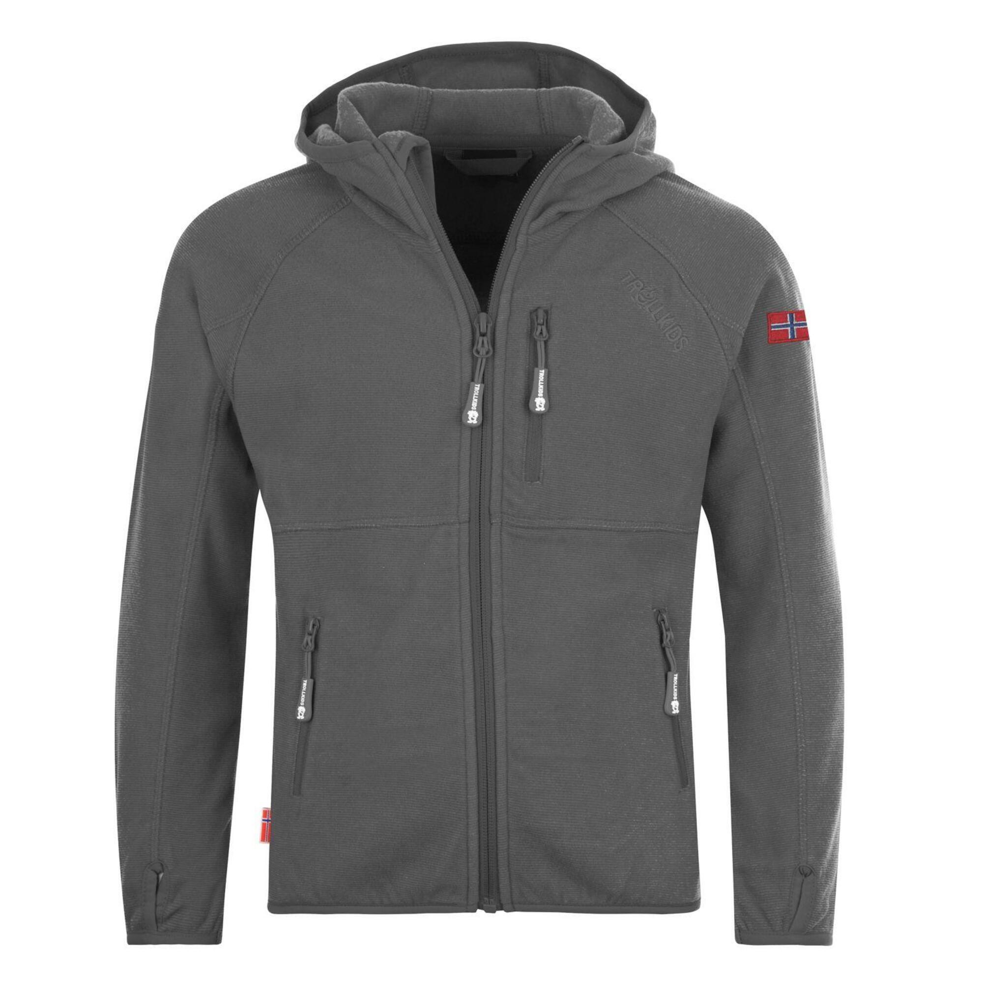 Sandefjord children's fleece jacket anthracite