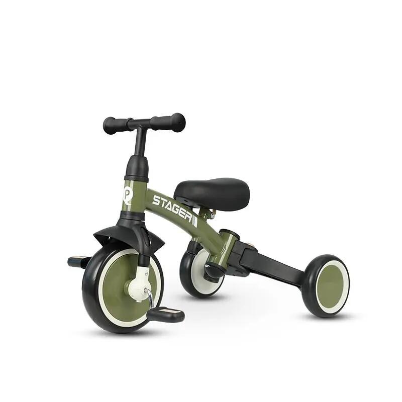 Tricycle Qplay Stager avec Barre Parentale - Tricycle Évolutif 3-en-1 - Rose 2/6