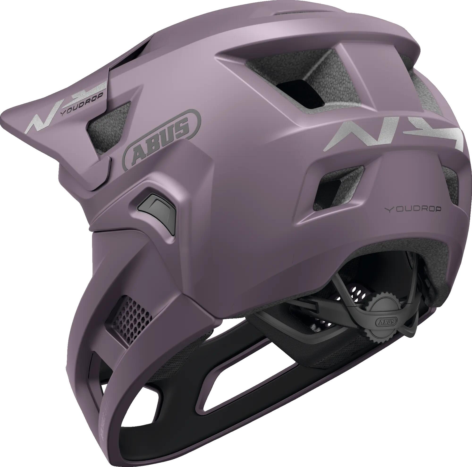 Cască copii MTB full-face Abus YouDrop FF - mov prăfuit 4/8