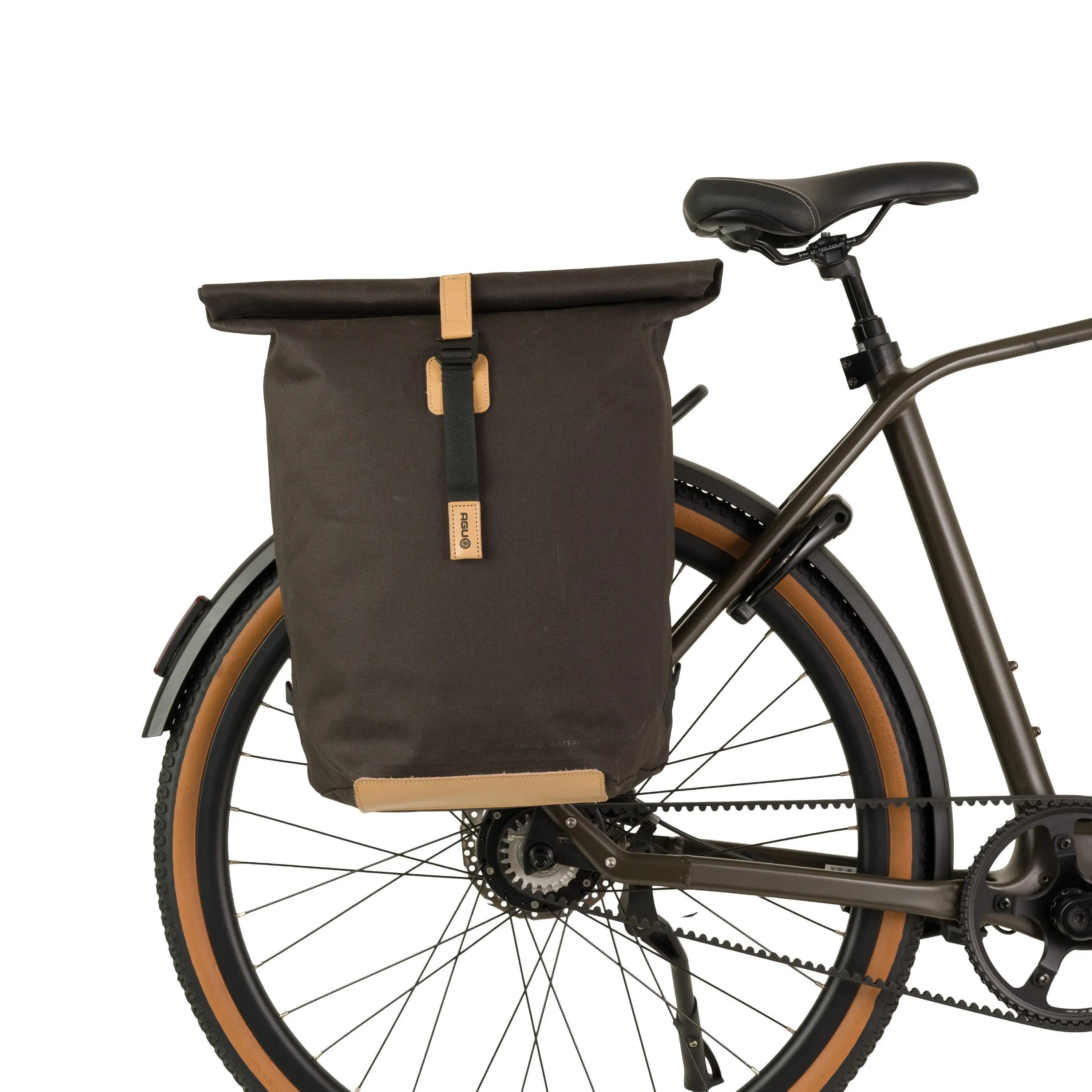 Sacoche vélo unique Convoy imperméable à fermeture roll-top marron 7/7