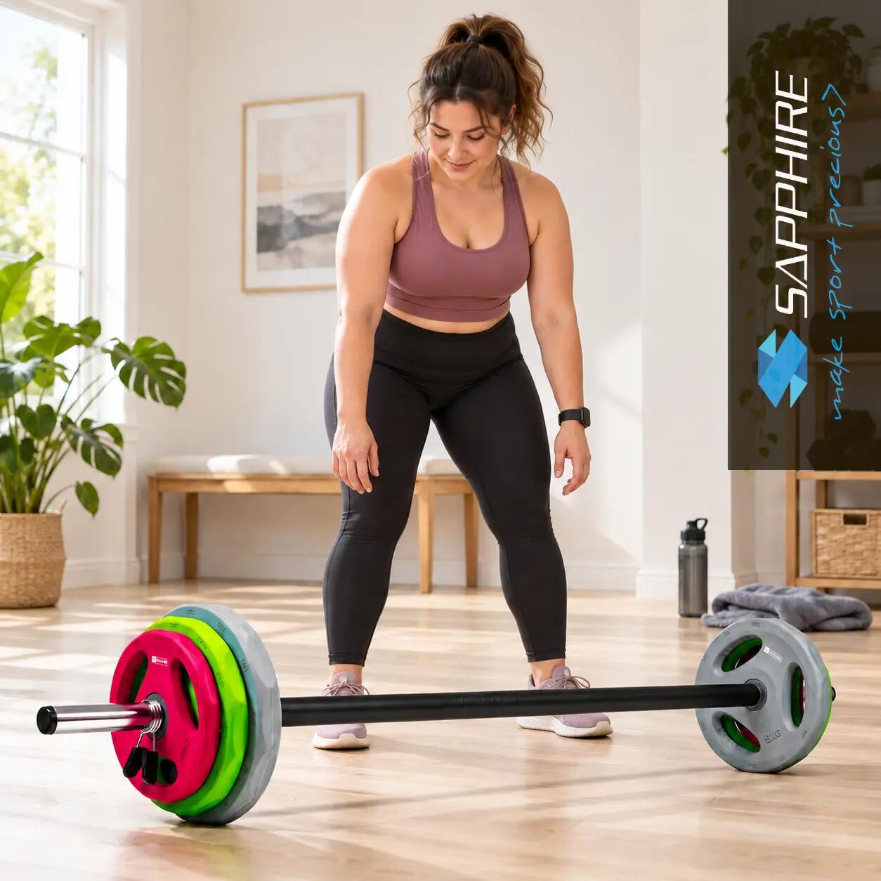 Sztanga z obciążnikami Sapphire SG-200 Body-Pump 20kg 3/11