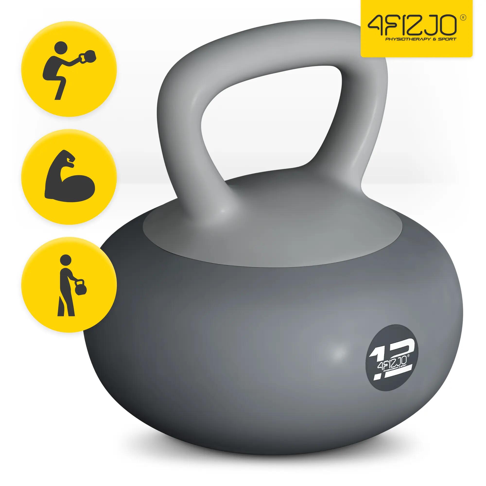 Kettlebell soft miękki odważnik do ćwiczeń 4FIZJO 10/15