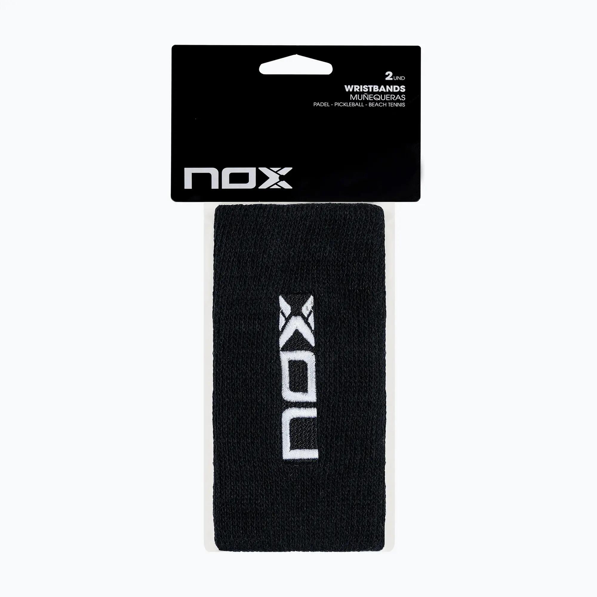 Blister (2 Pz) Polsino Nox Nero Logo Bianco Munegbla 2/3