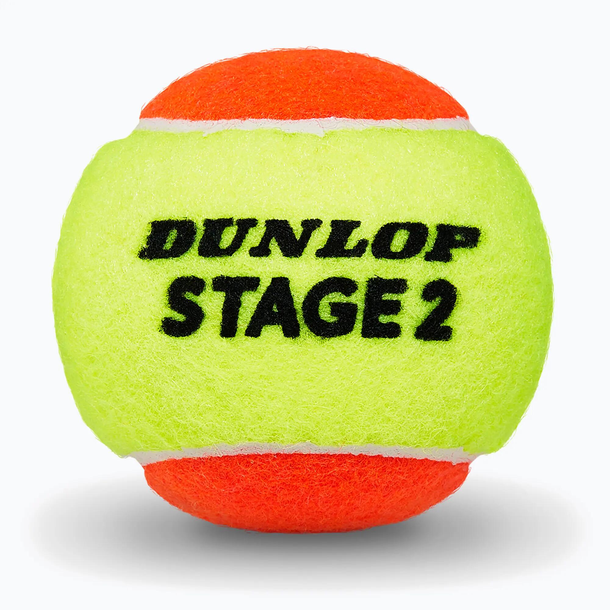 Piłki tenisowe metodyczne Dunlop Stage 2 - 3 szt 3/4
