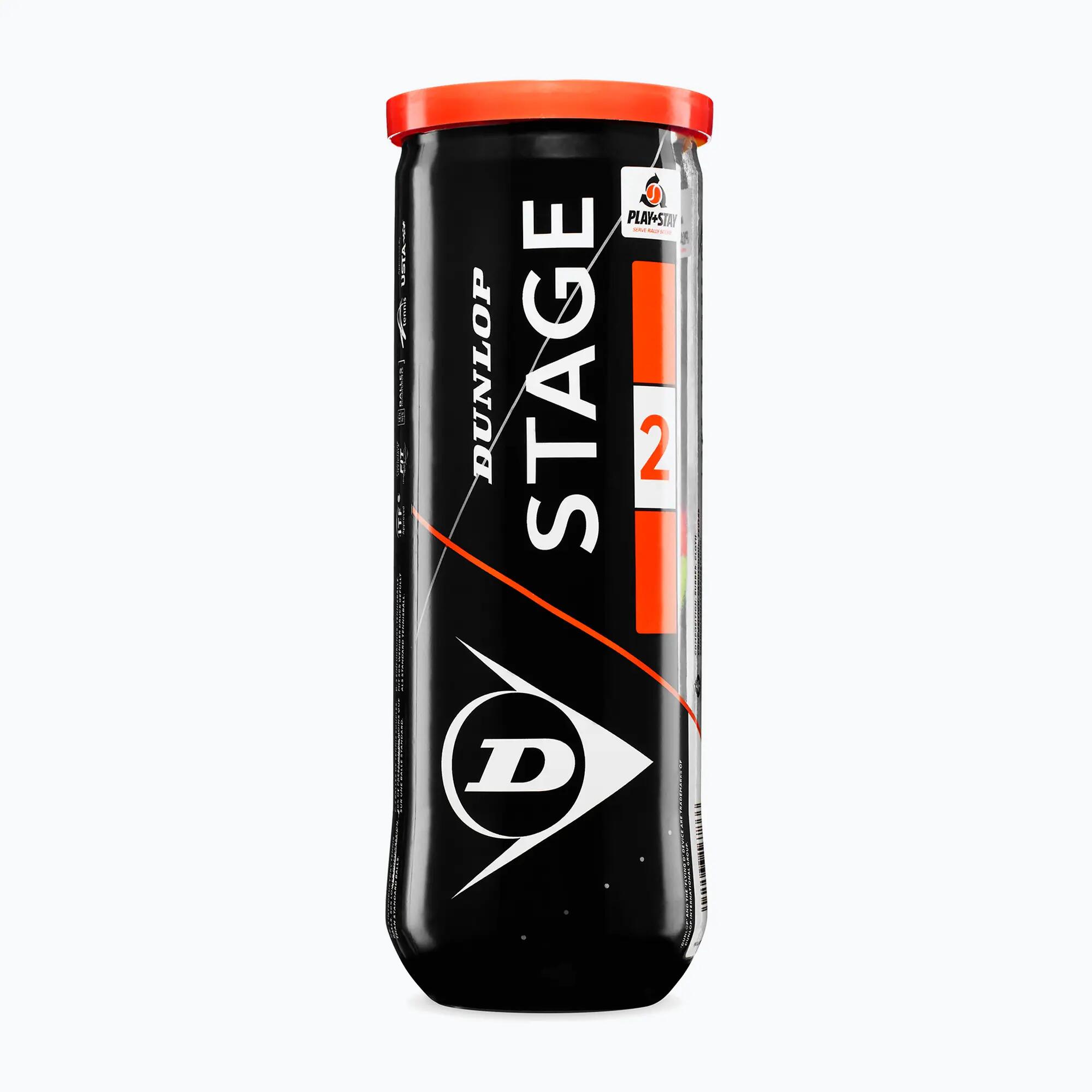 Piłki tenisowe metodyczne Dunlop Stage 2 - 3 szt 2/4