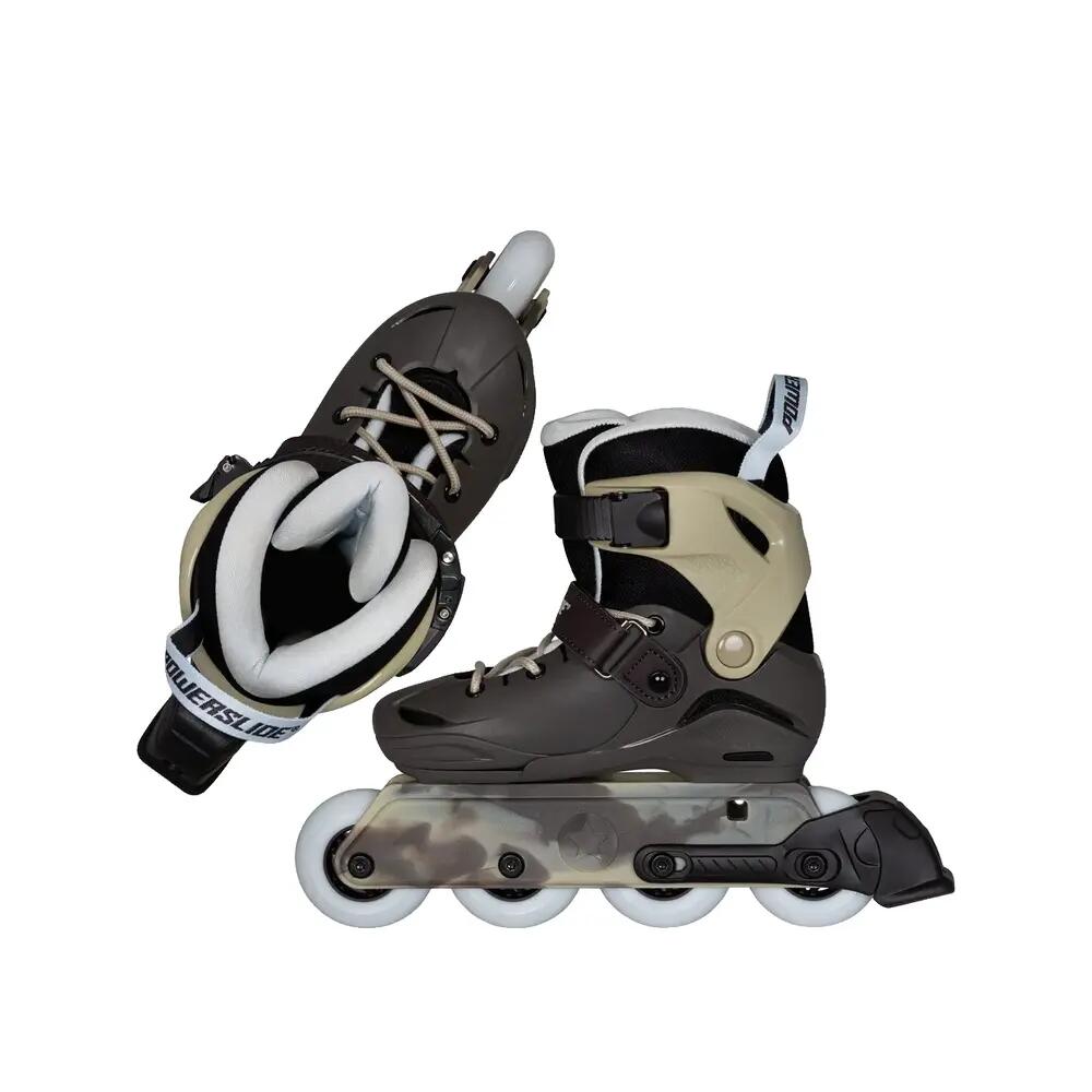 POWERSLIDE Jet regolabili per bambini 62/70/72mm Brown pattini a rotelle 6/7