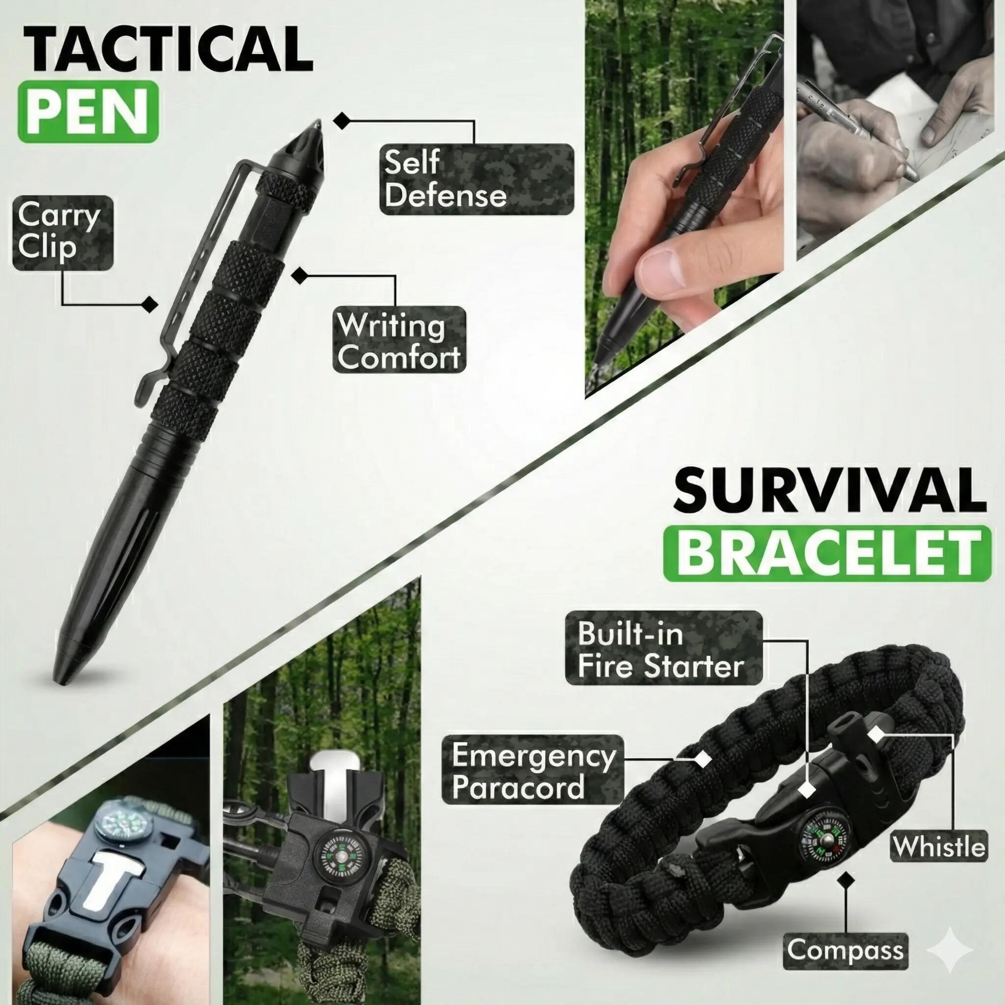 Kit di sopravvivenza – Coltello da esterno – Custodia inclusa 6/7