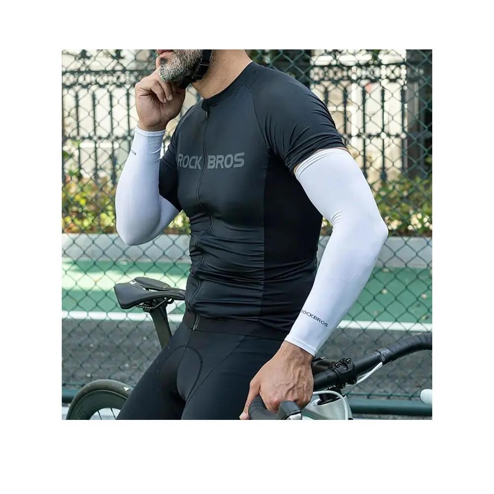 Manchons de cyclisme ROCKBROS XT9002W Wit UPF50+ 8/10