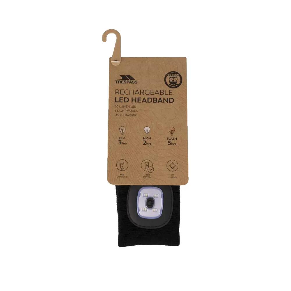 Trespass Osten - Bandă pentru cap cu lumină LED Neagră 6/6