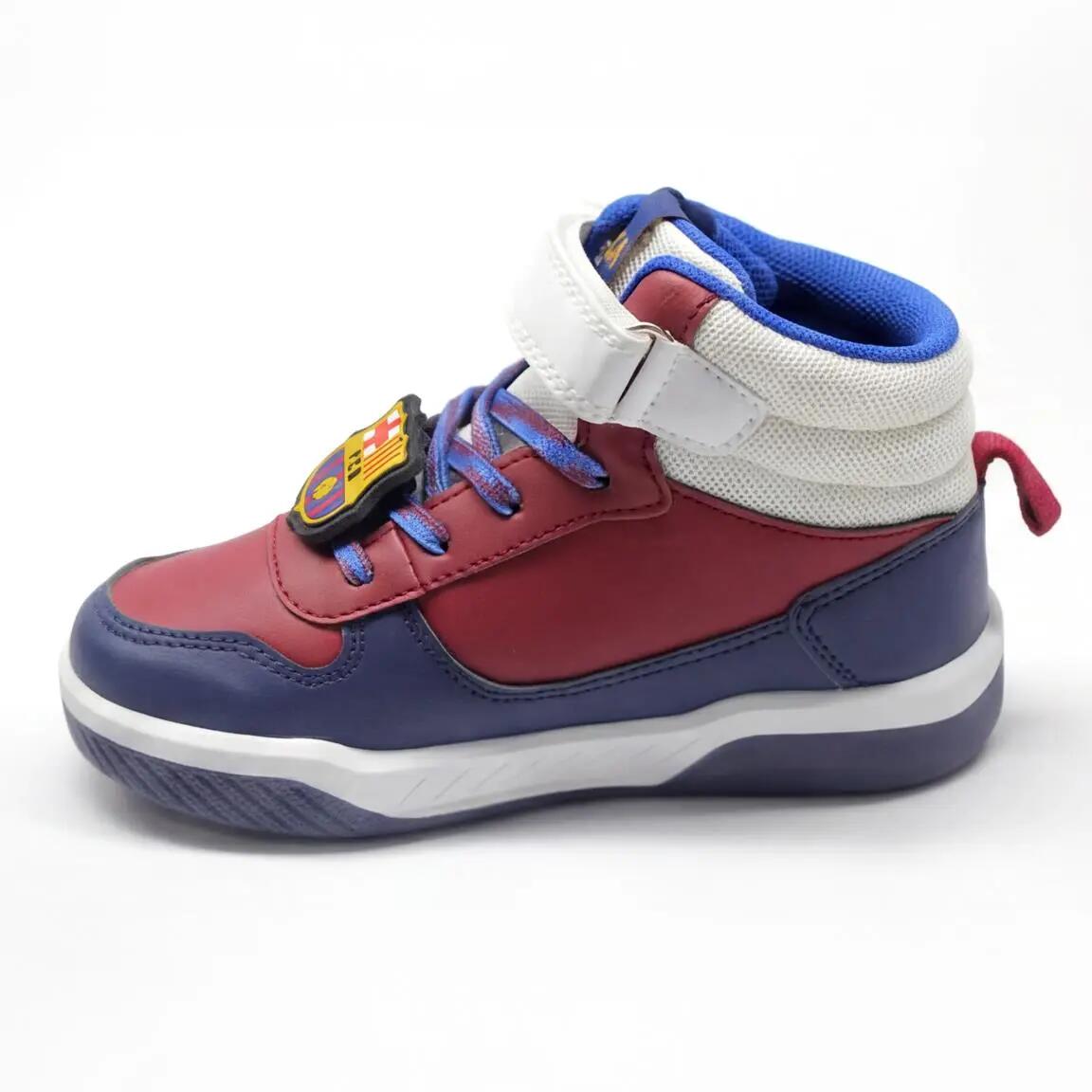 Zapatillas Deportivas FC Barcelona con Luces para Niños Suela de PVC Rojo Oscuro 2/5
