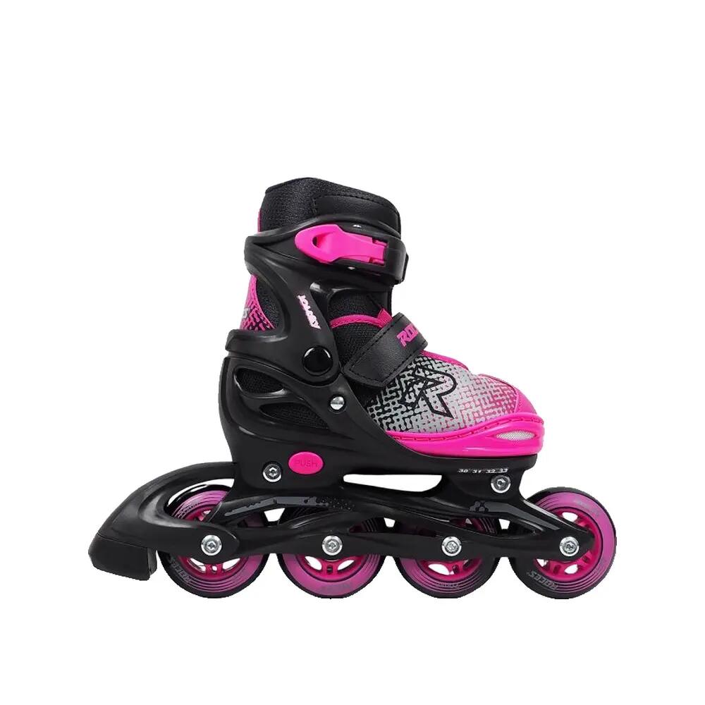 Patins de rodas em linha Jokey X para raparigas (Preto / Rosa) 9/10