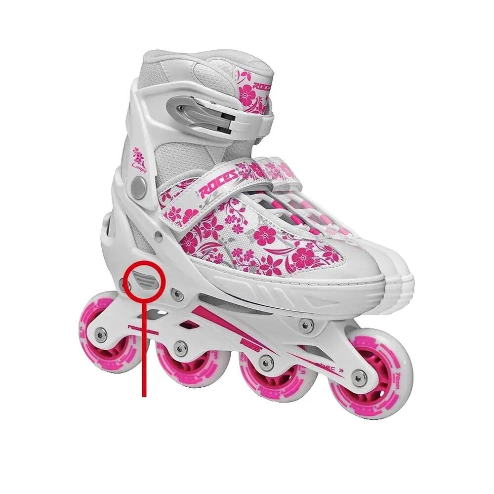 Rollers - Compy 8.0 - Filles - Ajustable - Blanc - Rose 9/10