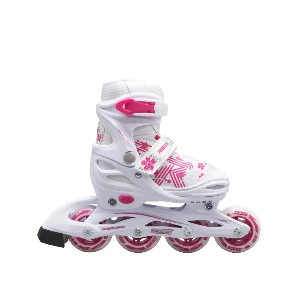 Patines - Jokey 3.0 - Niños - Ajustable - Blanco - Rosa 4/6