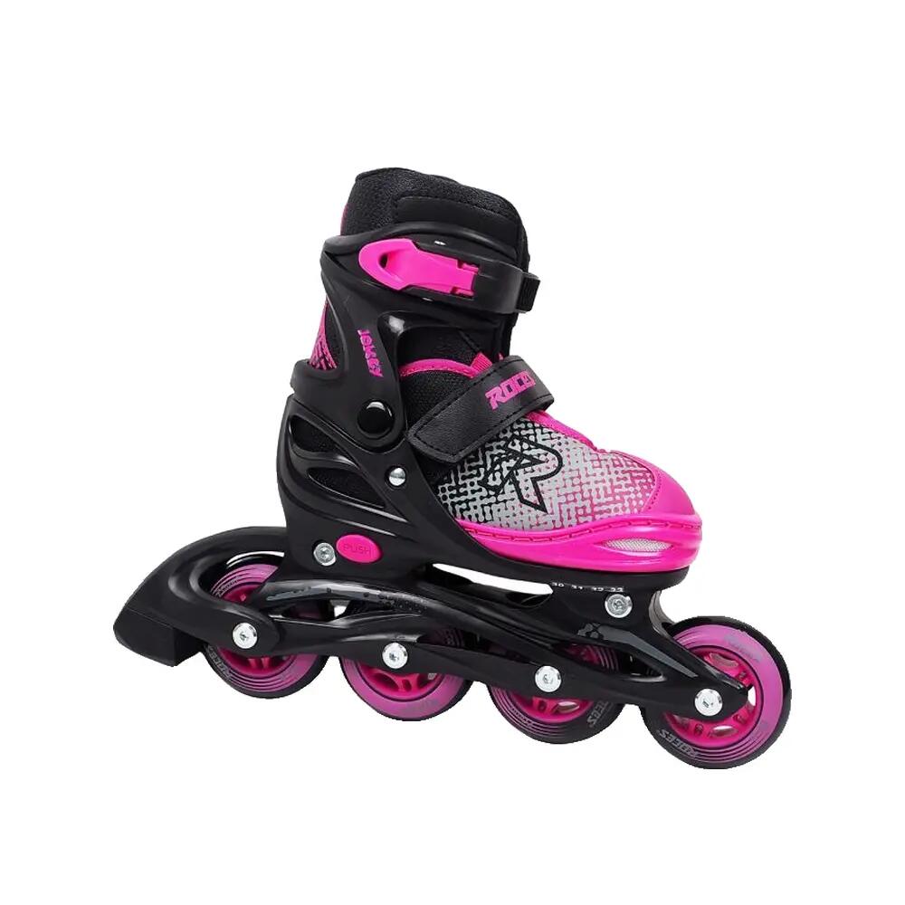 Patins de rodas em linha Jokey X para raparigas (Preto / Rosa) 8/10