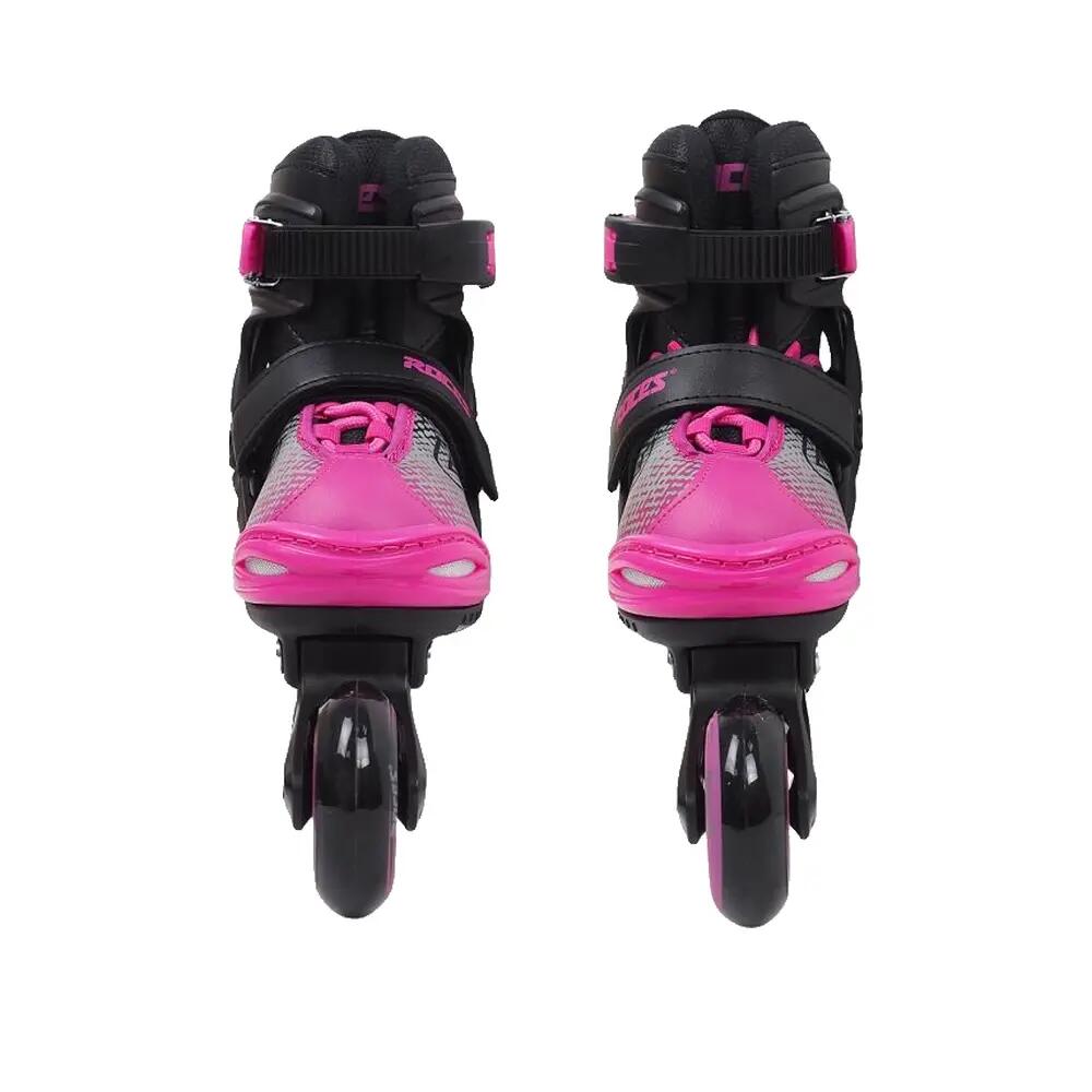 Patins de rodas em linha Jokey X para raparigas (Preto / Rosa) 10/10