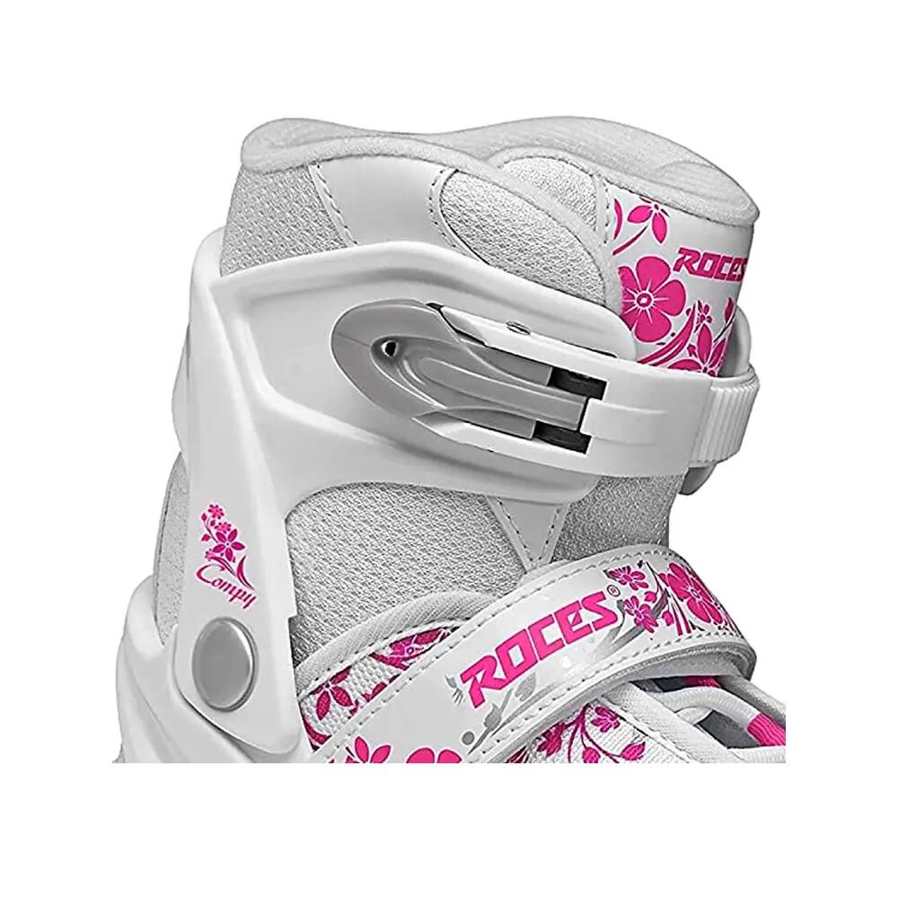 Rollers - Compy 8.0 - Filles - Ajustable - Blanc - Rose 10/10