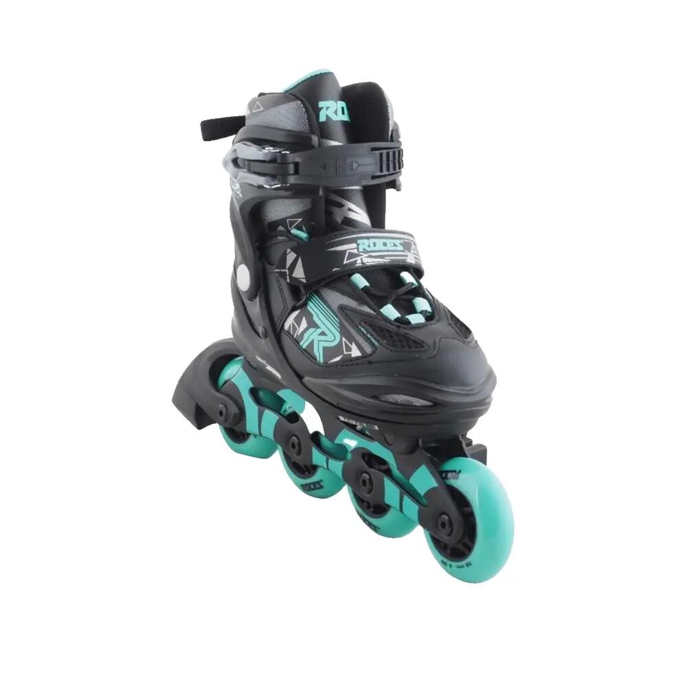 Inline Fitness Skates Moody TIF - Girl's - Adjustable - Black - Green 8/10