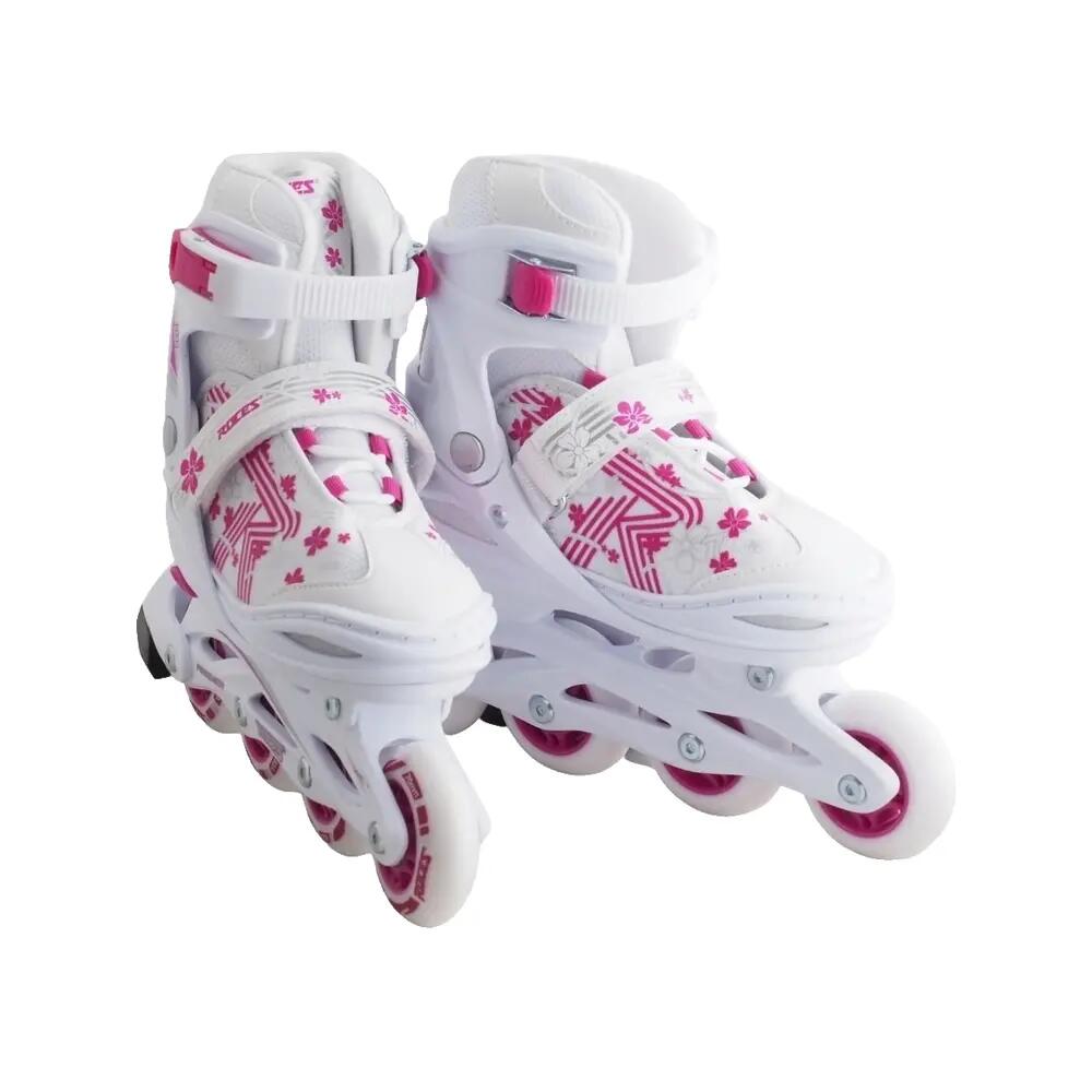 Patines - Jokey 3.0 - Niños - Ajustable - Blanco - Rosa 2/6