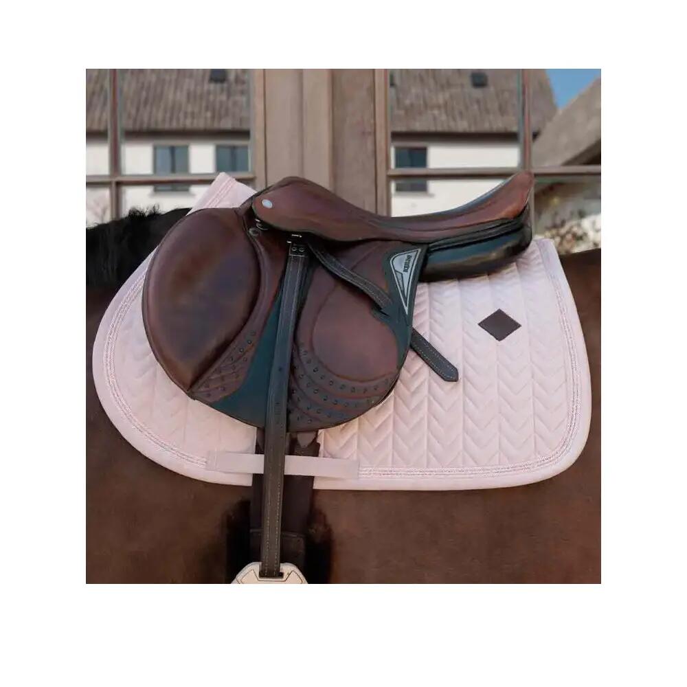 Zadeldoek velvet mini Pearls jumping oude roze pony 2/4
