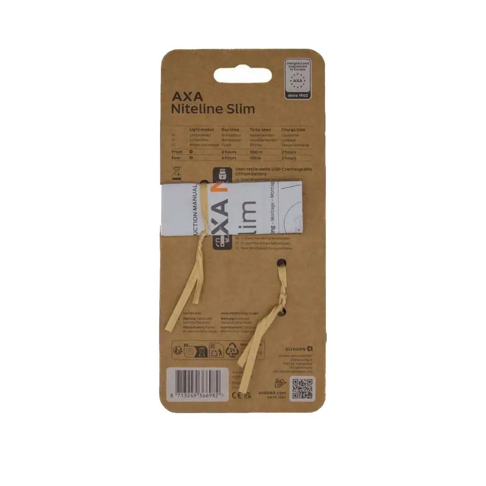 AXA Niteline Slim USB Rechargeable Lighting Set 7/10