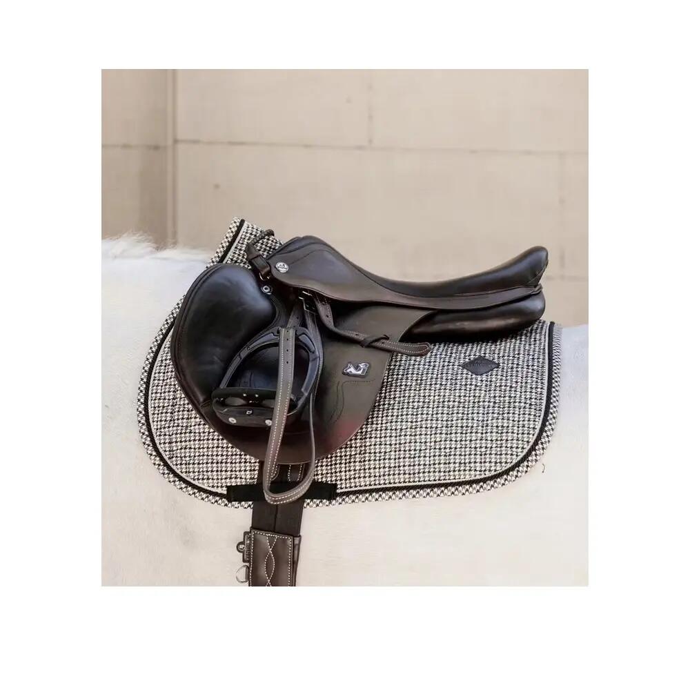 Tapis de selle pied de poule jumping choco 2/5