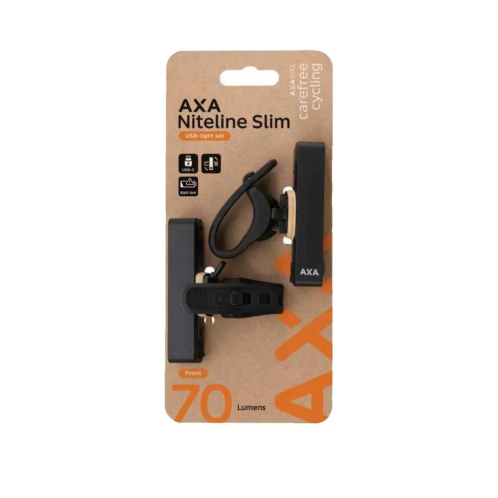 AXA Niteline Slim USB Rechargeable Lighting Set 6/10