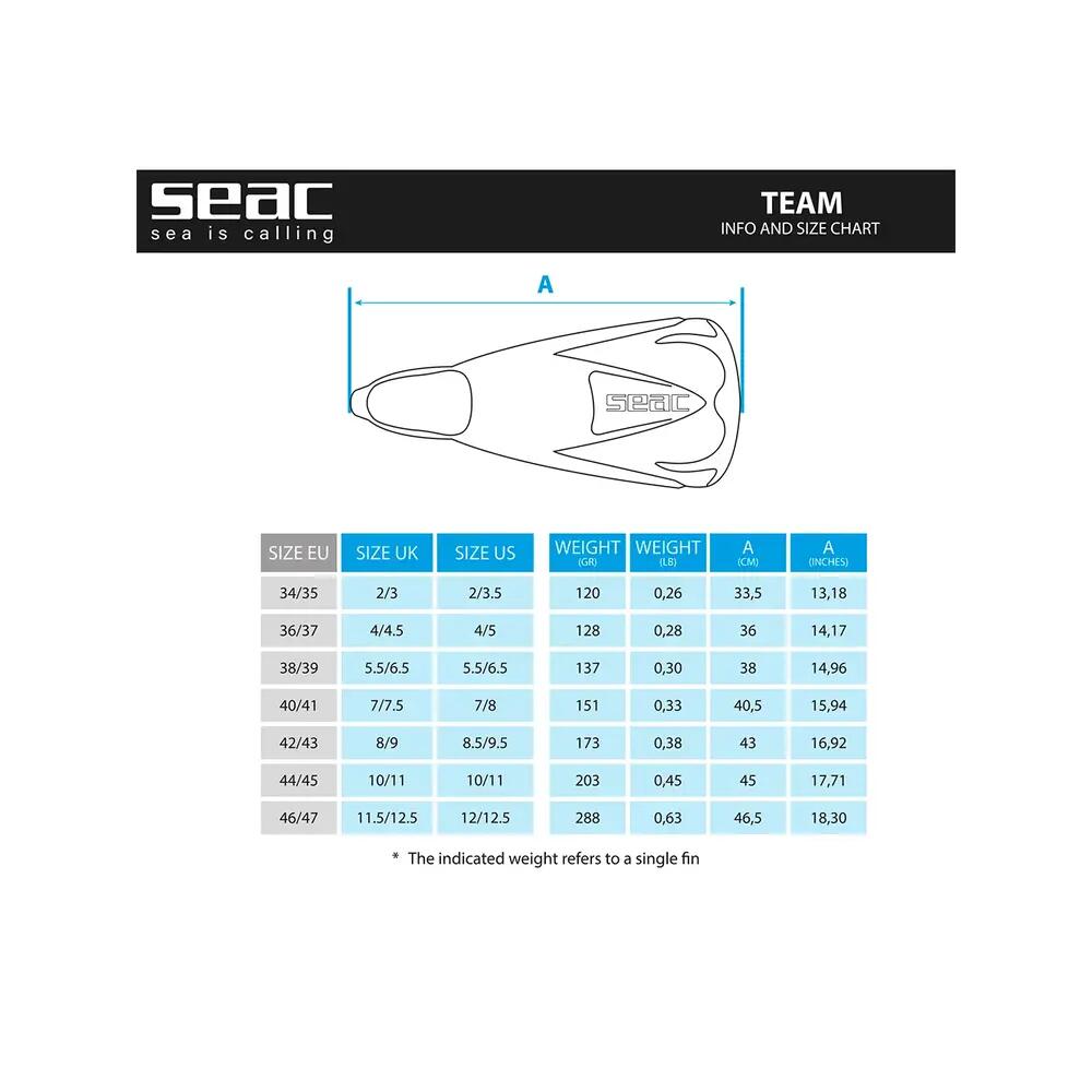 Palmes de natation Seac Team 6/10