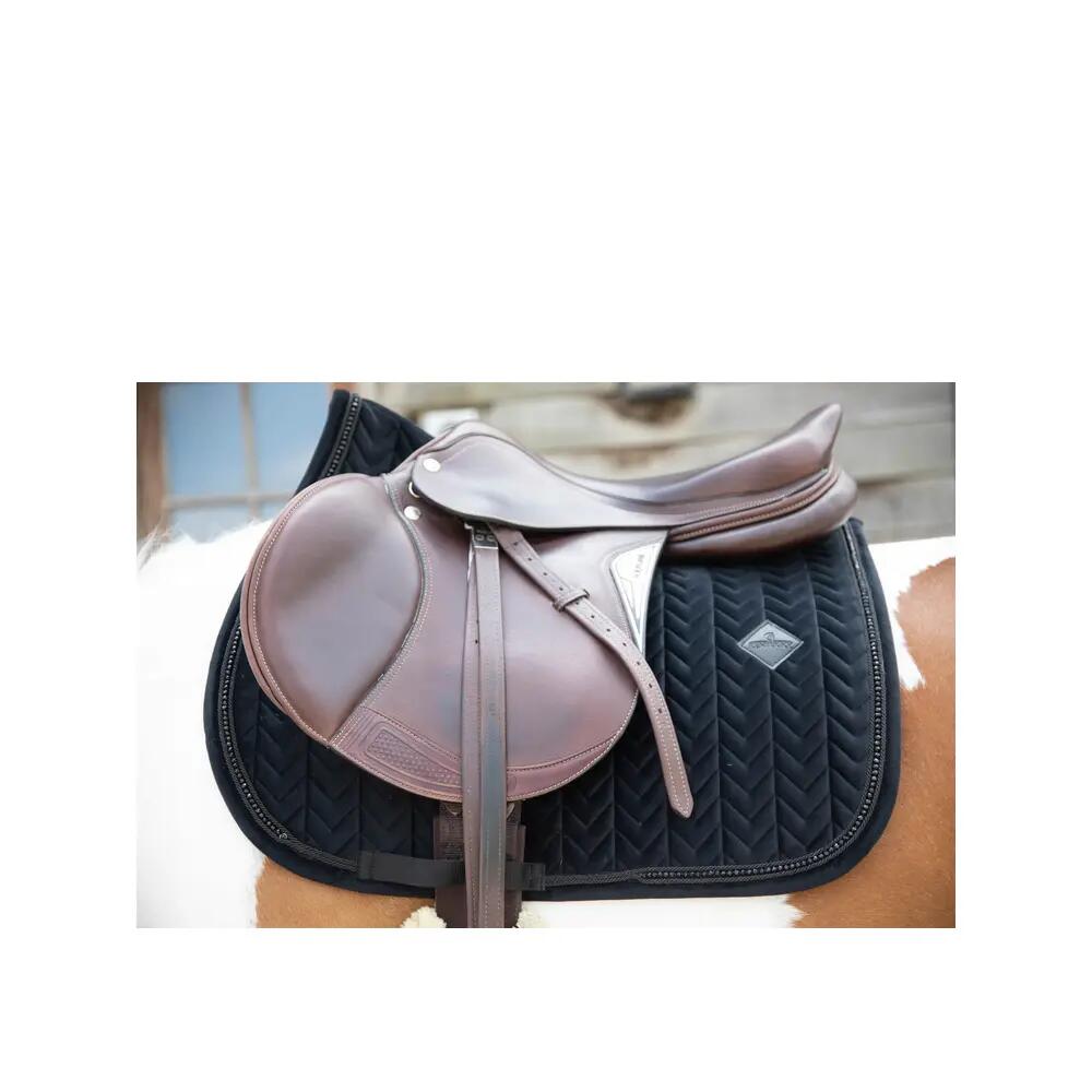Saddle Pad velvet pearls jumping black 7/7