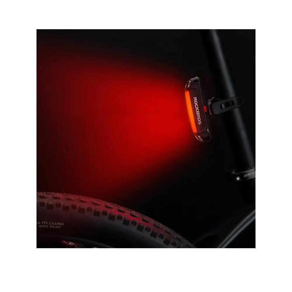 Lampe Vélo Arrière LED Rockbros 100lm USB IPX5 Noire avec Cable 8/10