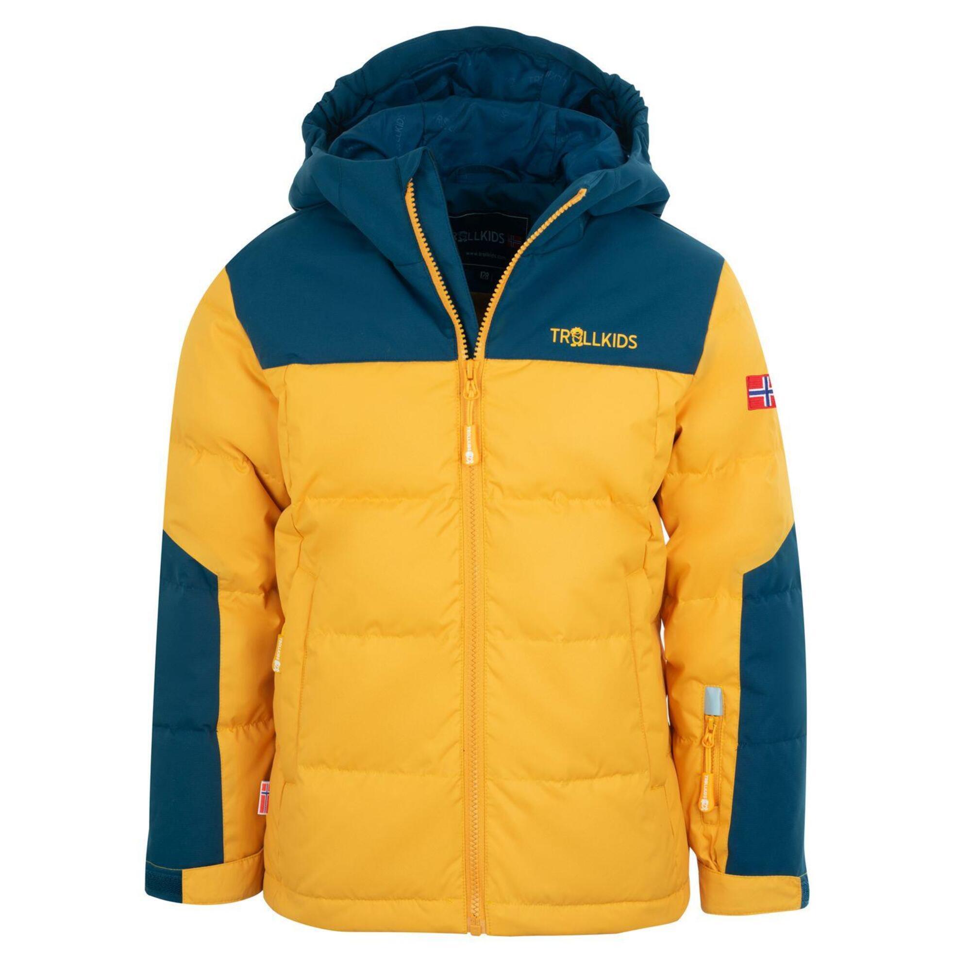 Giacca impermeabile Narvik XT da bambino Giallo oro/Blu mistico