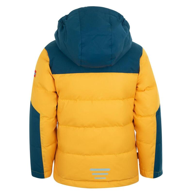 Kinder Daunenjacke Narvik XT Wasserabweisend Goldgelb/Mystikblau