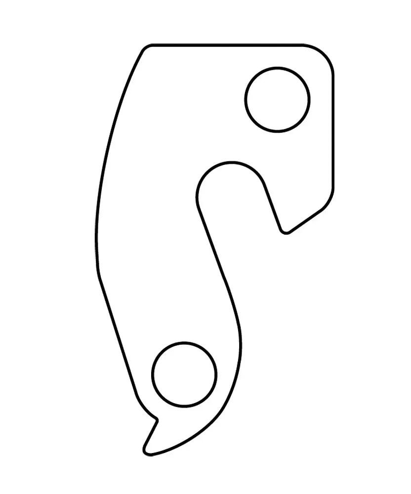 Hak przerzutnika Union GH-023 Aluminium Srebrny 6/6