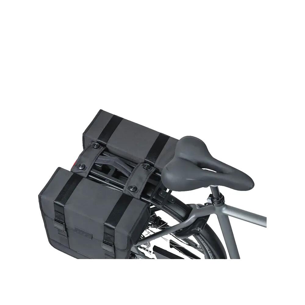 Basil Tour Double Bike Bag - Waterproof 28L - Black 9/9