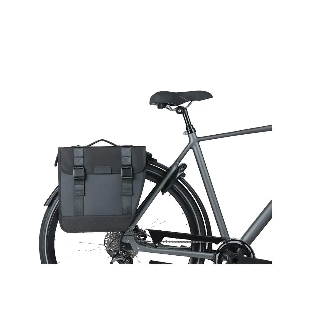 Basil Tour Double Bike Bag - Waterproof 28L - Black 8/9